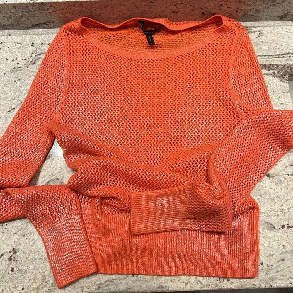 🧡 BCBG Adamson Ambrosia Combo Metallic Sweater Medium 🧡